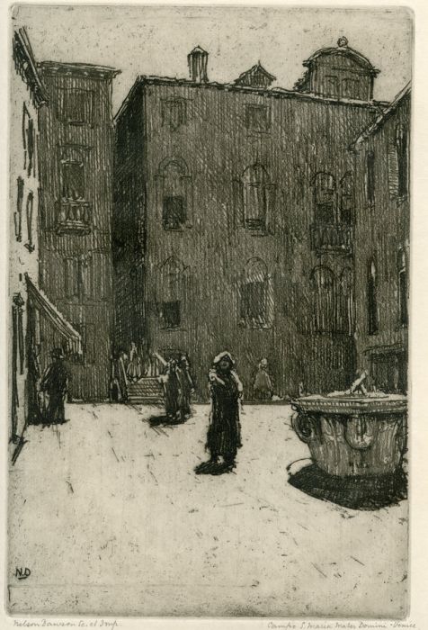 Nelson Dawson Sc et Imp - Venice Soft Ground Etching Campo S. Maria Mater Domini