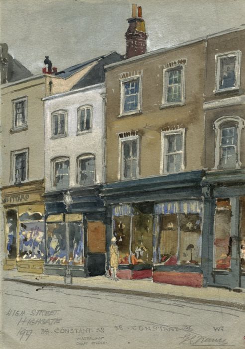 George Charles Francis (1860-1940) - High Street, Highgate 1927