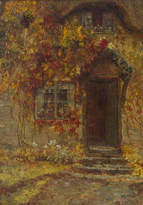 James Townshend R. B. A - Fine Early 20th Century Oil, Cottage Door