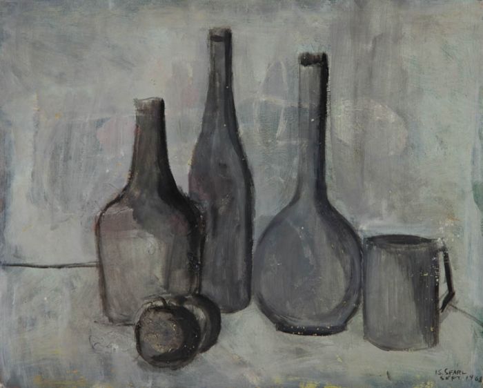 Ishbel Searl - Monochrome 1968 Oil, Still Life