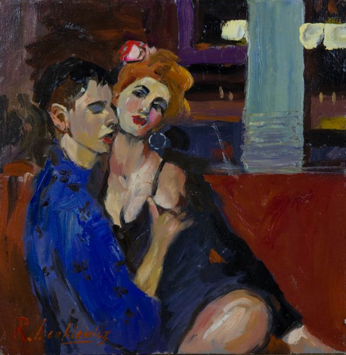 Contemporary Oil - Lovers - After Robert Lenkiewicz