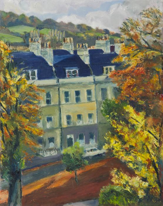 Impressionist Contemporary Oil - Autumn in Bath
