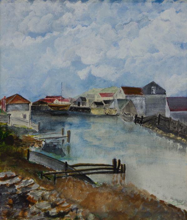 H. Lock Kendell - Mid 20th Century Gouache, Littlehampton, Sussex