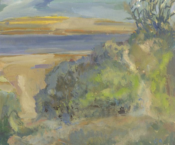 Gilbert Adams FRPS (1906-1996) - Mid 20th Century Oil, View of Beach