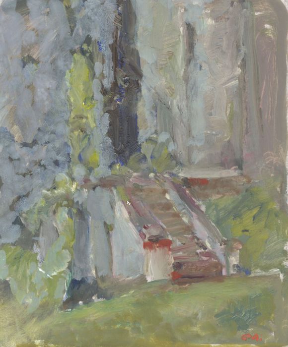 Gilbert Adams FRPS (1906-1996) - Mid 20th Century Oil, Steps to House
