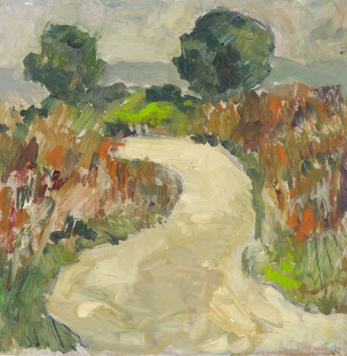 Gilbert Adams FRPS (1906-1996) - Mid 20th Century Oil, Wiltshire Lane