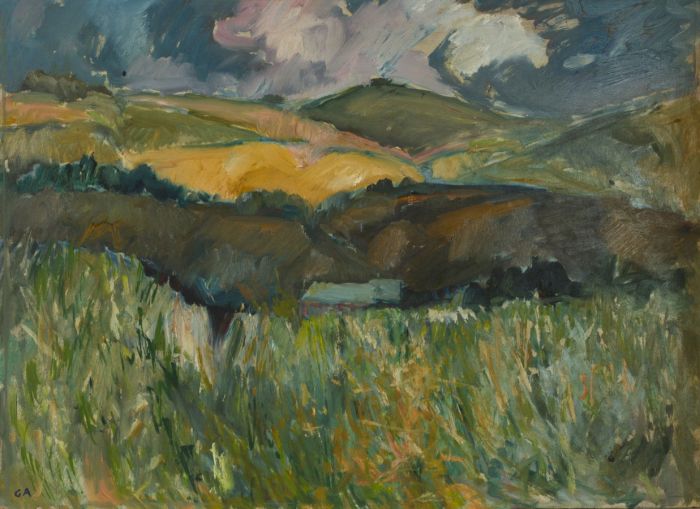 Gilbert Adams FRPS (1906-1996) - 1980 Oil, Morgan's Hill