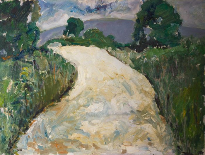 Gilbert Adams FRPS (1906-1996) - Early 20th Century Oil, The Chalk Walk