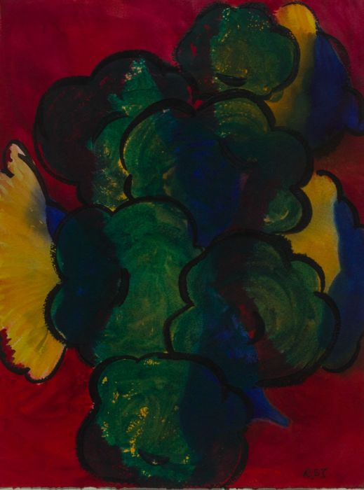 Rosalind Adams (née Thuillier) - Contemporary Watercolour, Green Vertical