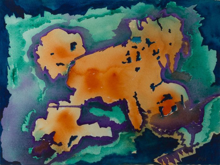 Rosalind Adams (née Thuillier) - Contemporary Watercolour, Abstract Composition