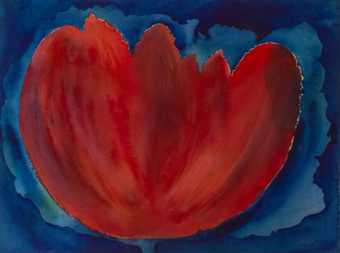 Rosalind Adams (née Thuillier) - Contemporary Watercolour, Red Head