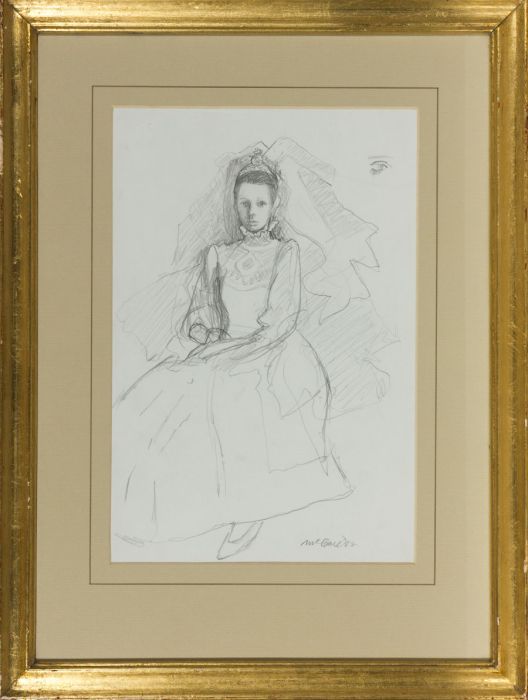 Charles James McCall (1907-1989) - 1982 Graphite Drawing, The Bride
