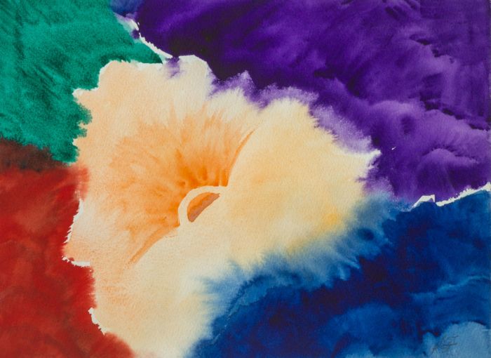 Rosalind Adams (née Thuillier) - Contemporary Watercolour, Yellow Head