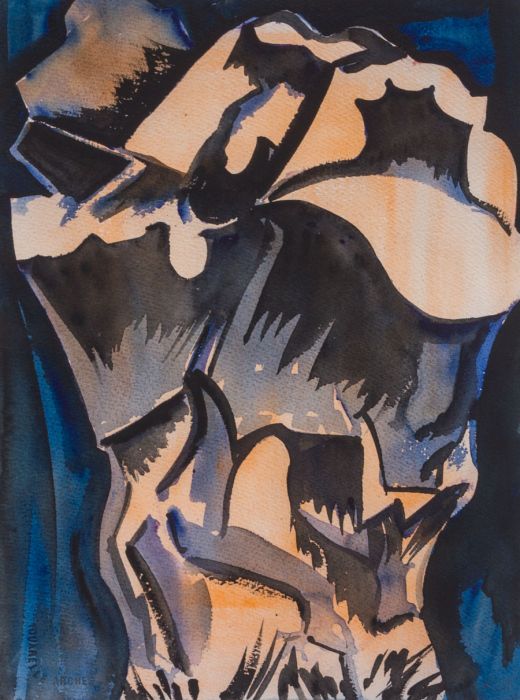 Rosalind Adams (née Thuillier) - Contemporary Watercolour, Abstract Figure