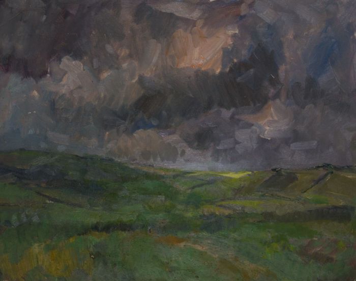 Gilbert Adams FRPS (1906-1996) - Early 20th Century Oil, Stormy Landscape