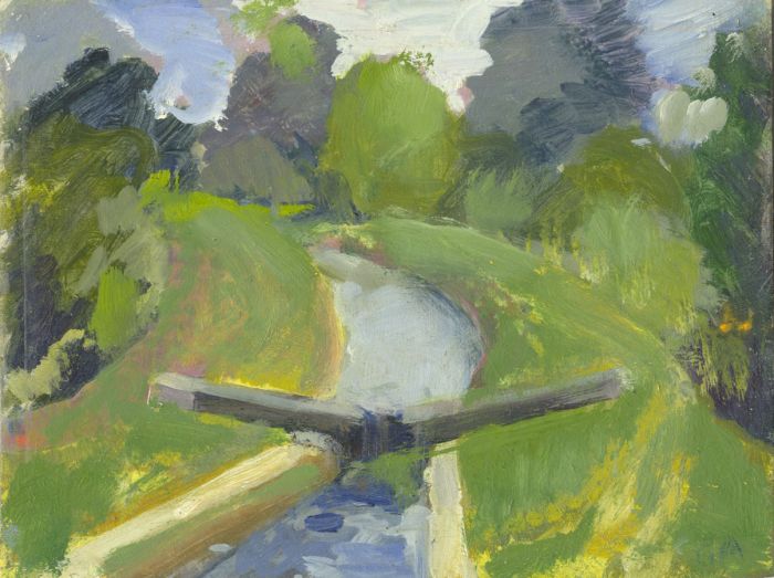 Gilbert Adams FRPS (1906-1996) - Mid 20th Century Oil, Canal Lock