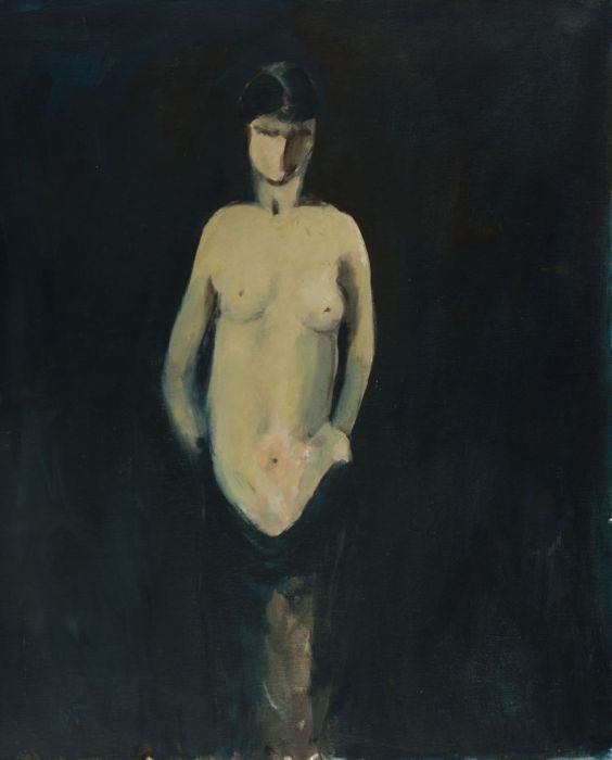 Gilbert Adams FRPS (1906-1996) - Mid 20th Century Oil, Nude in Shadow