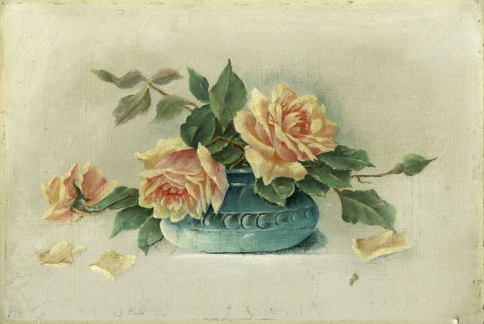 Early 20th Century Oil - Bowl of Roses