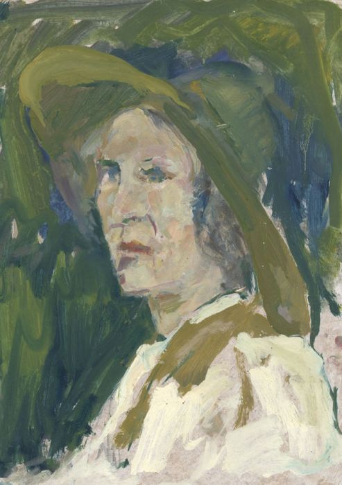 Gilbert Adams FRPS (1906-1996) - Mid 20th Century Oil, Woman Wearing a Hat