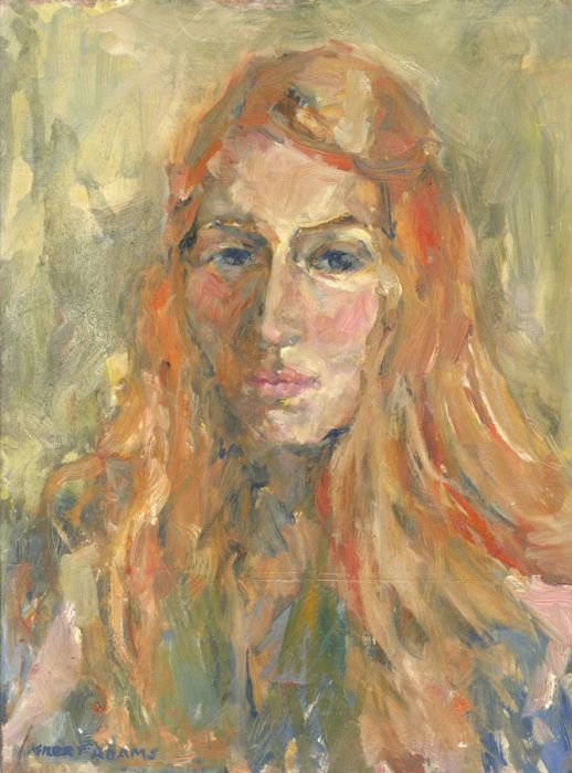 Gilbert Adams FRPS (1906-1996) - Mid 20th Century Oil, Portrait of a Woman