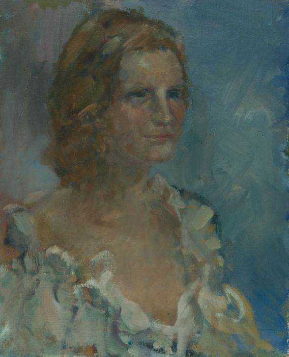 Gilbert Adams FRPS (1906-1996) - Mid 20th Century Oil, Portrait of a Woman