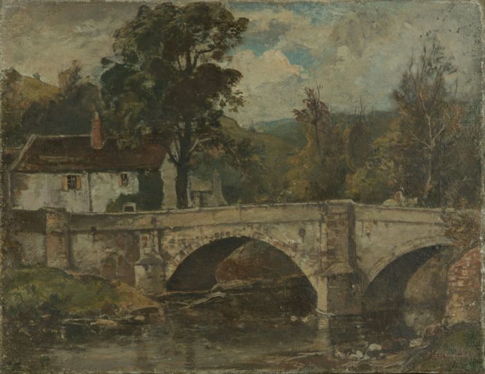 Oliver Hall RA RWS RE - Mid 20th Century Oil, Stone Bridge