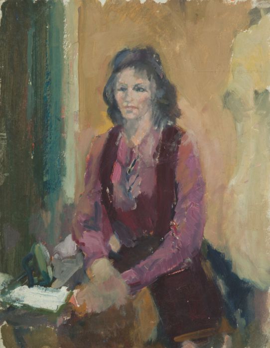 Gilbert Adams FRPS (1906-1996) - Mid 20th Century Oil, Portrait of a Woman