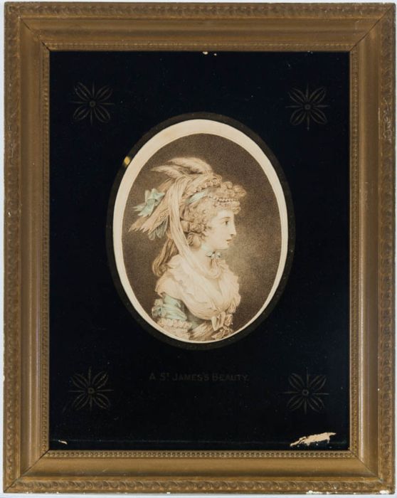 After Francesco Bartolozzi - 18th Century Stipple Engraving, A St James' Beauty