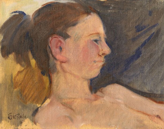 Eric Rolfe - 1985 Oil, Portrait of a Woman
