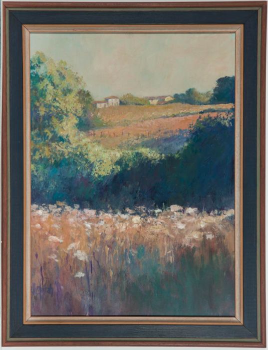 Roy Hewish (b.1929) - Contemporary Oil, Evening- Touzin, Gironde
