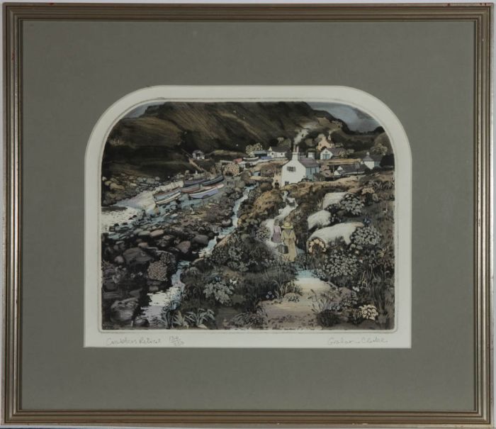 Graham Clarke - Limited Edition Contemporary Aquatint, Crabbers Retreat