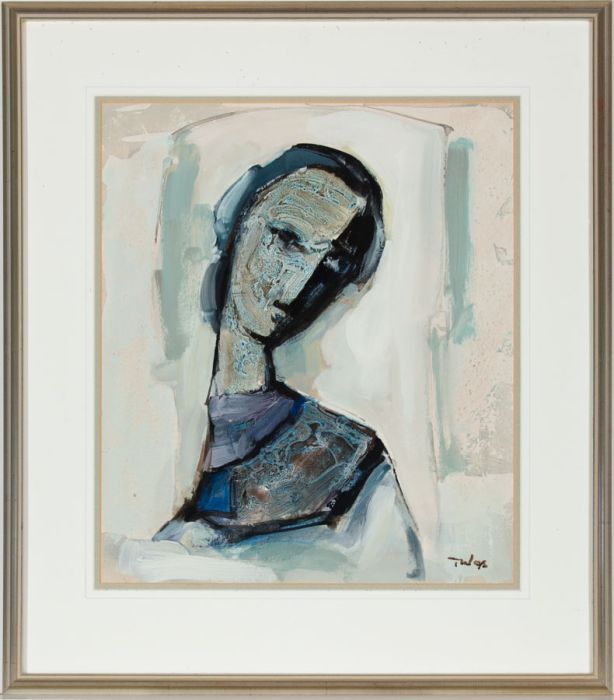 Tadeusz Was (1912-2005) - 1995 Mixed Media, Portrait of a Woman