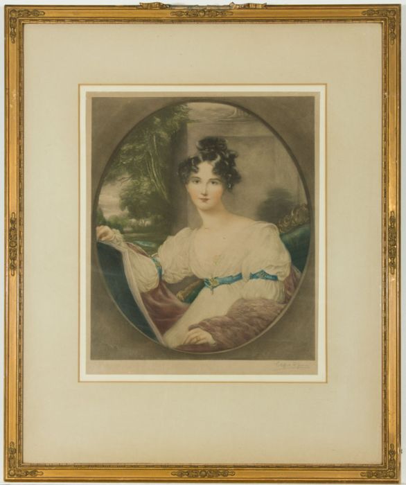 Clifford R. James - Early 20th Century Mezzotint, Portrait of a Princess