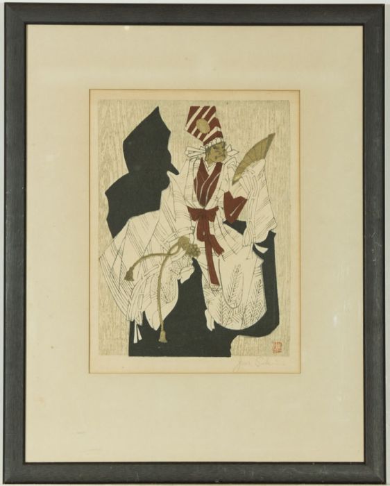 Jun'ichirô Sekino (1914-1988) - Mid 20th Century Woodcut, Portrait of an Actor