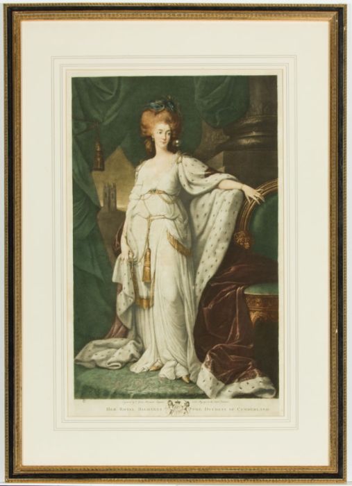 Valentine Green - 1790 Mezzotint, Her Royal Highness The Duchess of Cumberland