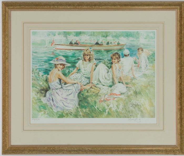 Gordon King - Limited Edition Signed 20th Century Lithograph, By the River