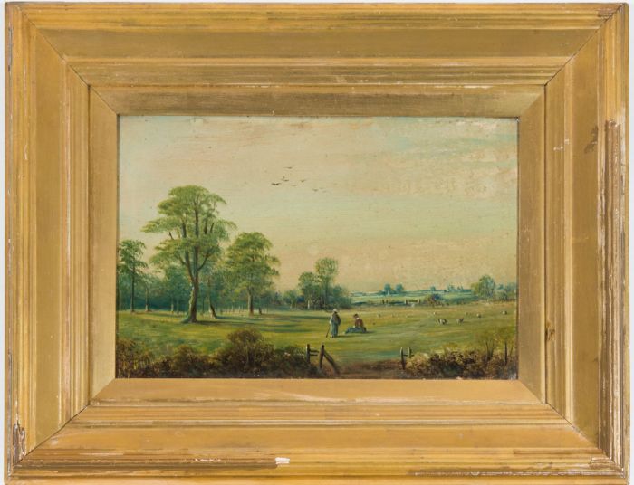 J. Brooks - Framed 19th Century Oil, Estate Grounds