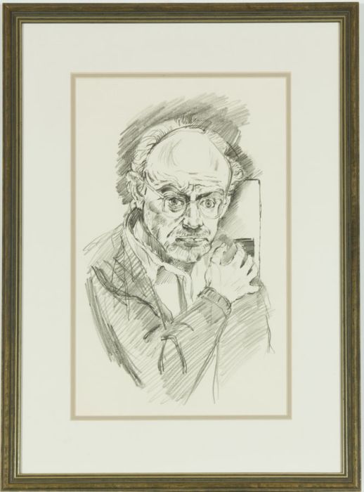 John Randall Bratby RA (1928-1992) - Fine Graphite Drawing, Self Portrait