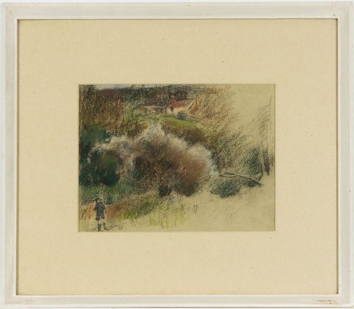 Maurice Feild (1905-1988) - Mid 20th Century Pastel, Figure in a Landscape