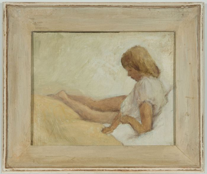 Maurice Feild (1905-1988) - Mid 20th Century Oil, Portrait of a Girl, "Sally"