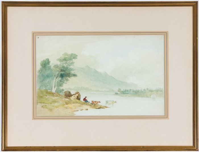 Thales Fielding (1793-1837) - Gilt Framed Watercolour, Derwentwater