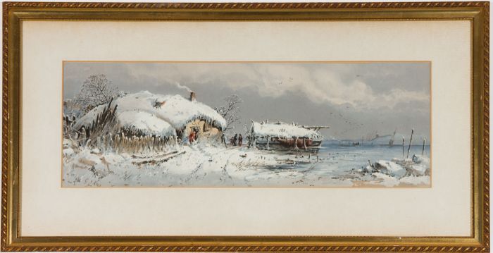 George James Knox (1810-1897) - Pair of 20th Century Snowy Landscape Lithographs