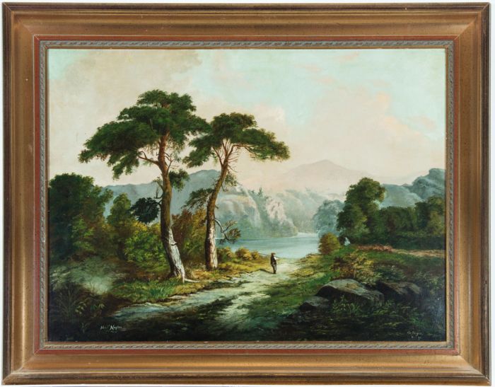 A. Hayes - Large Signed 19th Century Oil, Near Naples
