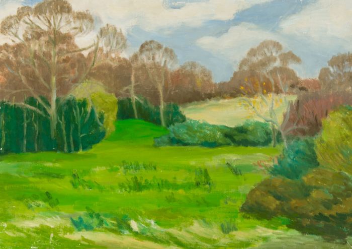 Maud Llewellyn Wethered (1898-1990) - 1967 Oil, Intwood Hall Garden