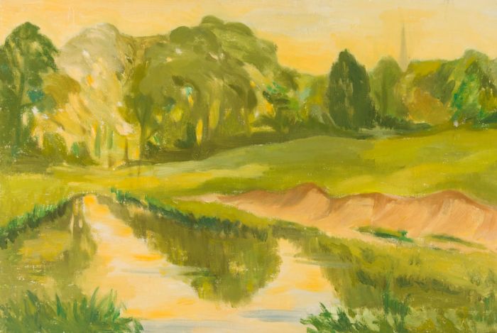 Maud Llewellyn Wethered (1898-1990) - Mid 20th Century Oil, Pond on the Heath