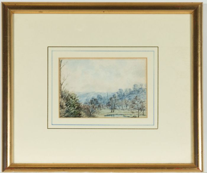 Henry Longueville Graham - Framed 1887 Watercolour, Valley of the Wey, Godalming