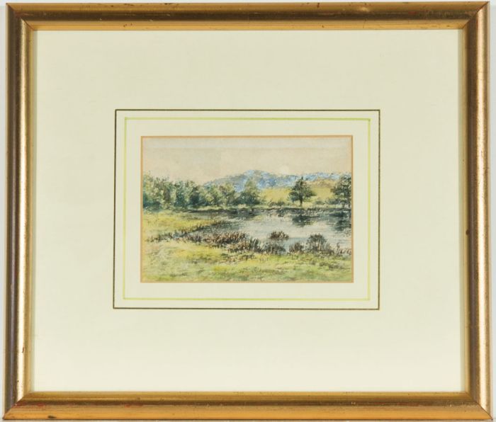 Henry Longueville Graham - Framed Late 19th Century Watercolour, Lake View