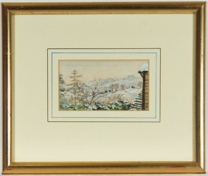 Henry Longueville Graham - Framed 1897 Watercolour, Brightling Rectory