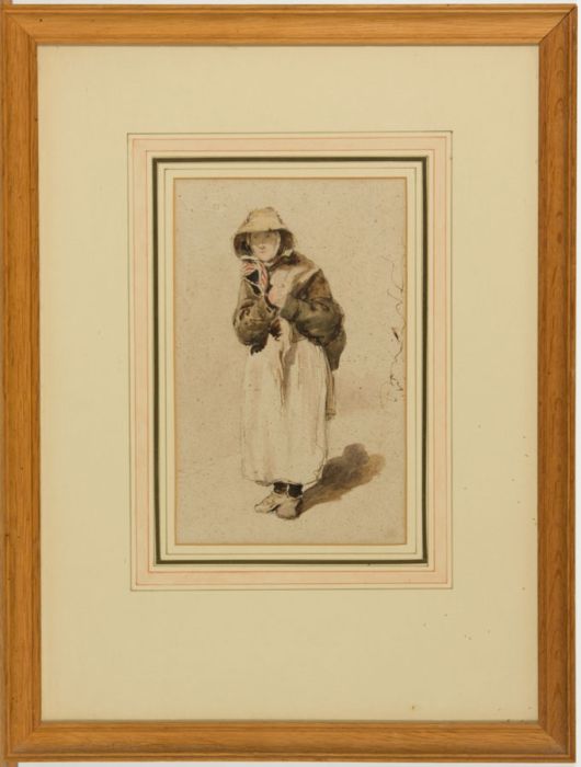 Circle of Joshua Cristall - 19th Century Watercolour, Study of a Peasant Woman