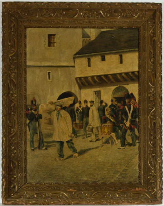 French School 1846 Oil - Corps de Garde